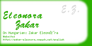 eleonora zakar business card
